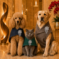 Jardin d’Argent – silberfarbene Statement-Brosche für Hunde & Katzen