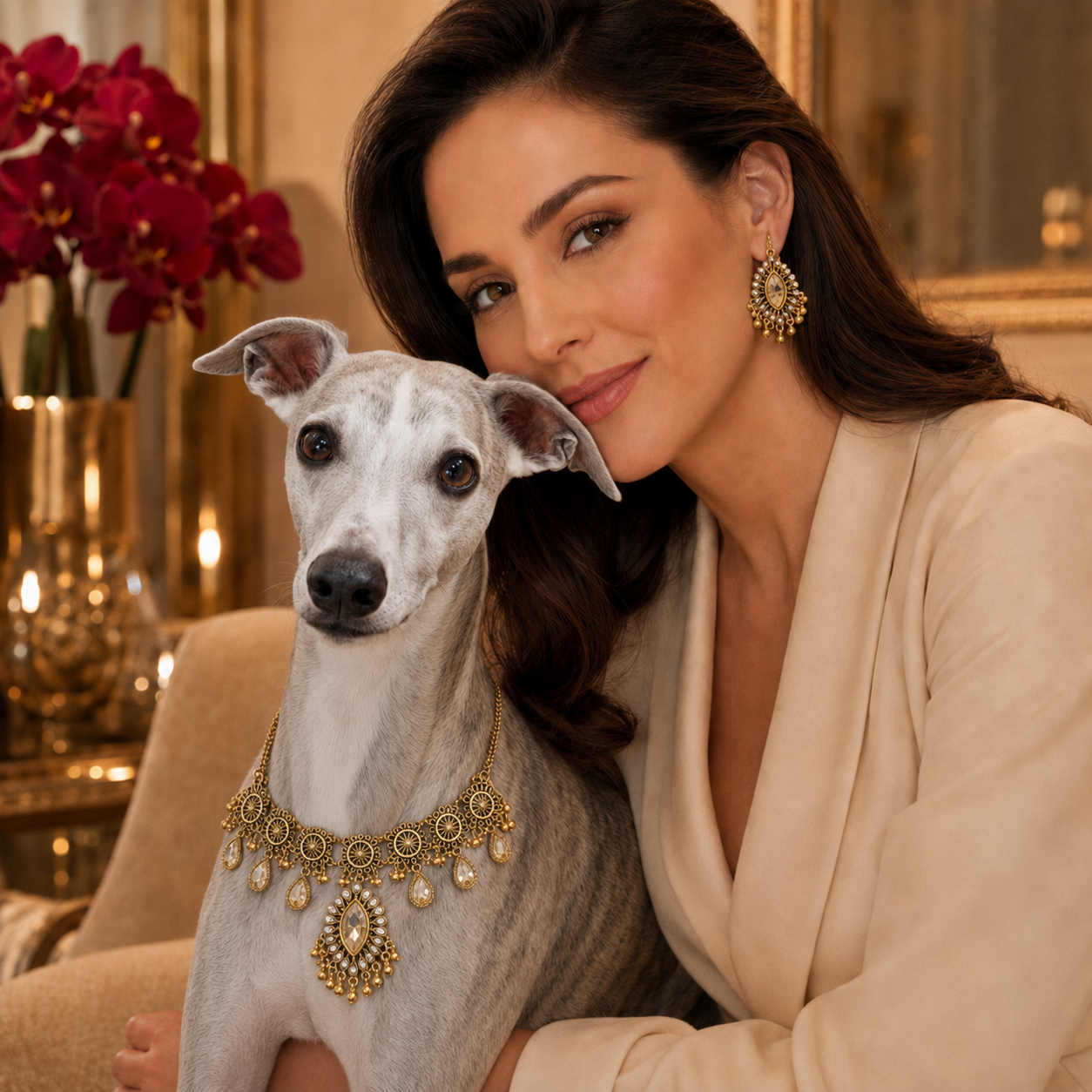 Sahira · Größe L · Tiercollier & Ohrhänger für Hunde, Katzen & Lieblingsmensch