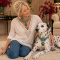 Azura • Größe L–XL • Schmuckset mit Tiercollier & Ohrhängern für Hunde & Lieblingsmenschen