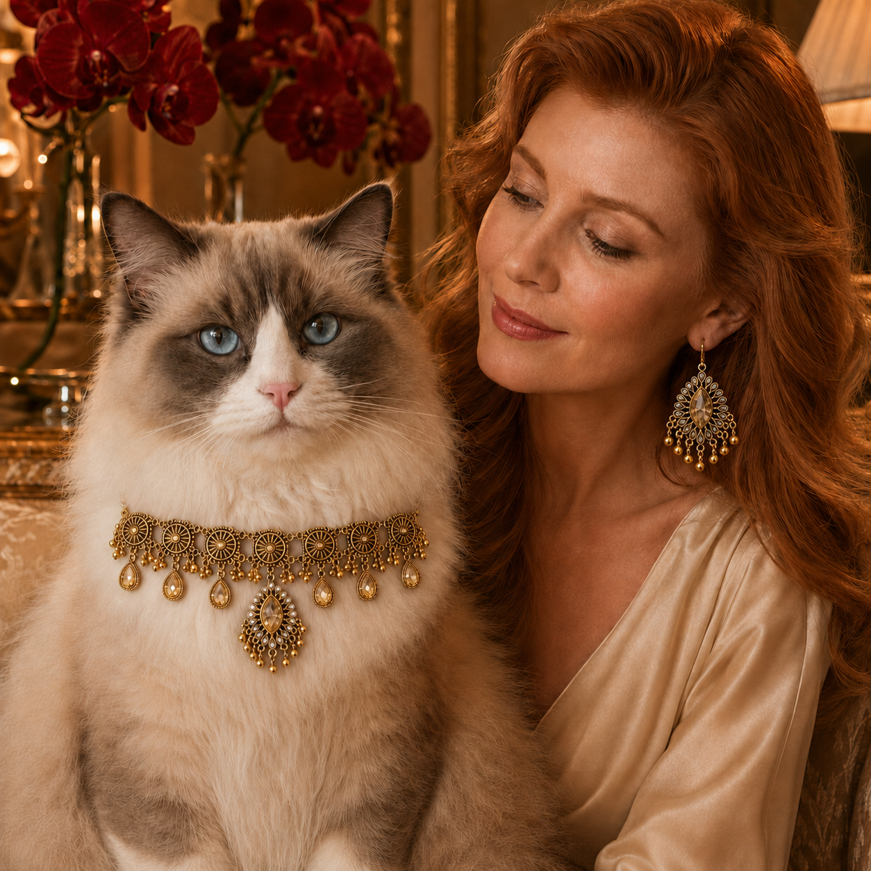 Sahira · Größe L · Tiercollier & Ohrhänger für Hunde, Katzen & Lieblingsmensch
